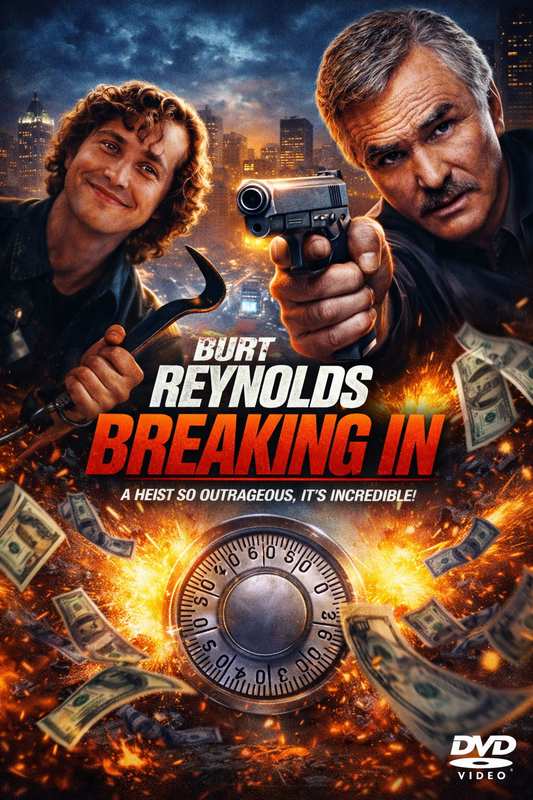 BREAKING IN (1989)  Burt Reynolds, Casey Siemaszko - Public Domain Movie DVD NO CASE