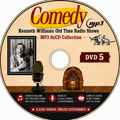 Kenneth Williams  Old Time Radio Shows MP3 X8 CD Collection