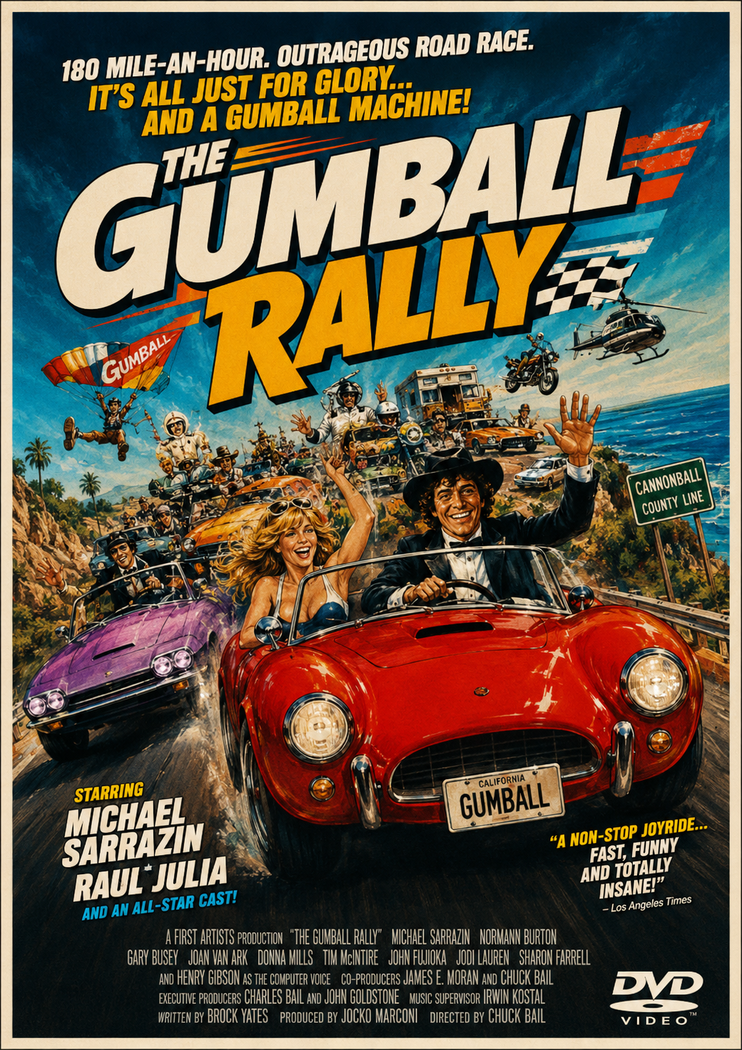 THE GUMBALL RALLY  (1976) Gary Busy - Public Domain DVD NO CASE