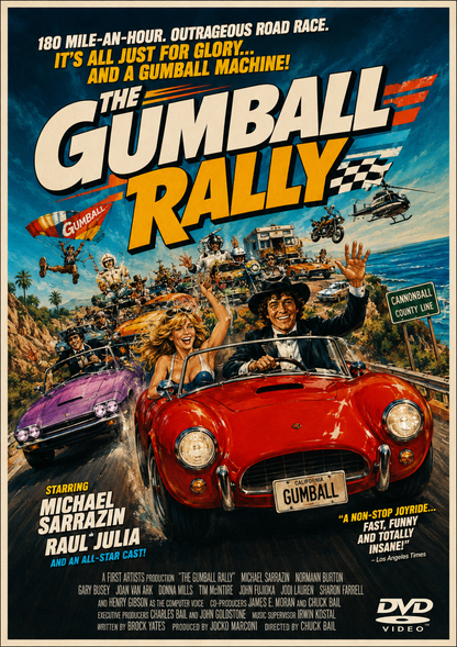 THE GUMBALL RALLY  (1976) Gary Busy - Public Domain DVD NO CASE