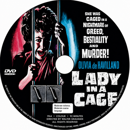 LADY IN THE CAGE - James Caan, Olivia de Havilland - Public Domain DVD NO CASE