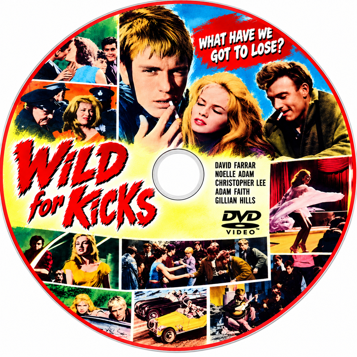 WILD FOR KICKS (aka Beat Girl) (1960) Gillian Hills, David Farrar, Noëlle Adam, Christopher Lee and Adam Faith - PUBLIC DOMAIN DVD ONLY NO CASE