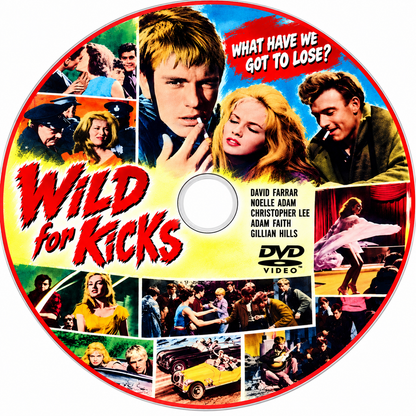 WILD FOR KICKS (aka Beat Girl) (1960) Gillian Hills, David Farrar, Noëlle Adam, Christopher Lee and Adam Faith - PUBLIC DOMAIN DVD ONLY NO CASE