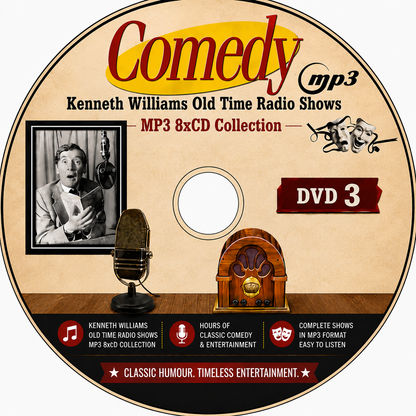 Kenneth Williams  Old Time Radio Shows MP3 X8 CD Collection