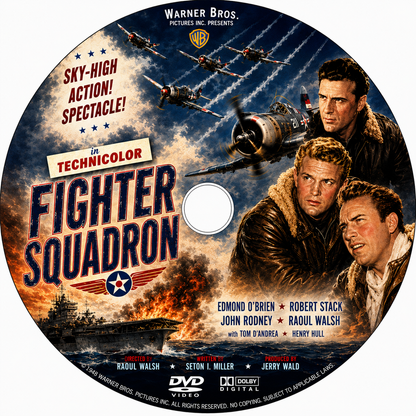 FIGHTER SQUADRON (1948) Edmond O'Brien - Public Domain DVD NO CASE