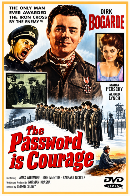 THE PASSWORD IS COURAGE (1962) Dirk Bogarde • Maria Perschy • Alfred Lynch - PUBLIC DOMAIN DVD ONLY NO CASE