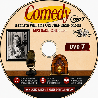 Kenneth Williams  Old Time Radio Shows MP3 X8 CD Collection