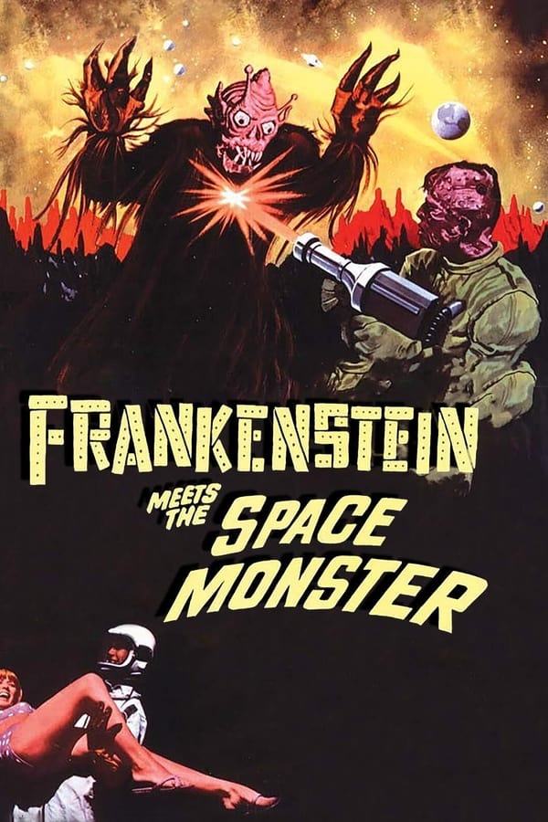 FRANKENSTEIN MEETS THE SPACE MONSTER (1965)  - Public Domain DVD NO CASE