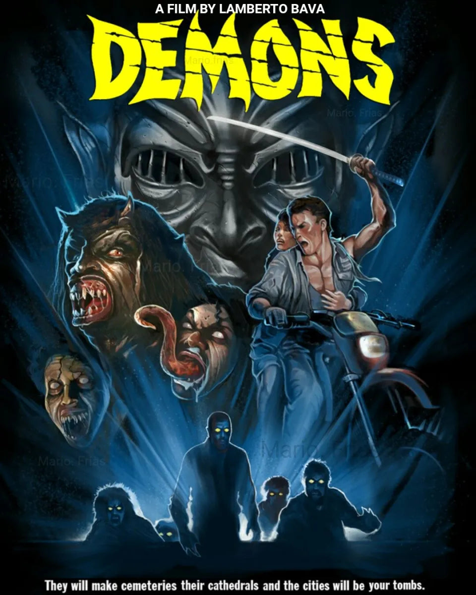 DEMONS (1985) Bobby Rhodes, Dardano Sacchetti, Dario Argento, Eliana Hoppe, Fabiola Toledo, Fiore Argento - Public Domain Movie DVD NO CASE