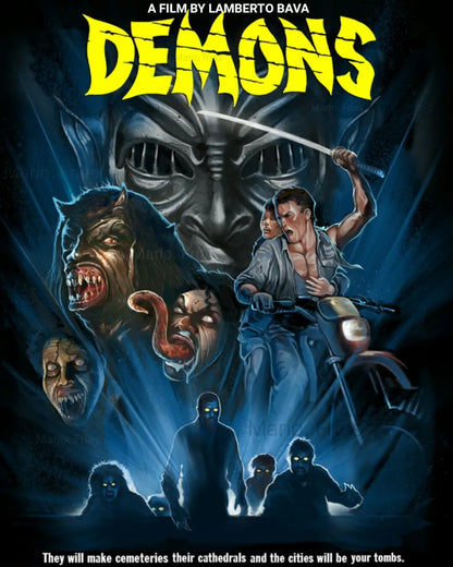 DEMONS (1985) Bobby Rhodes, Dardano Sacchetti, Dario Argento, Eliana Hoppe, Fabiola Toledo, Fiore Argento - Public Domain Movie DVD NO CASE