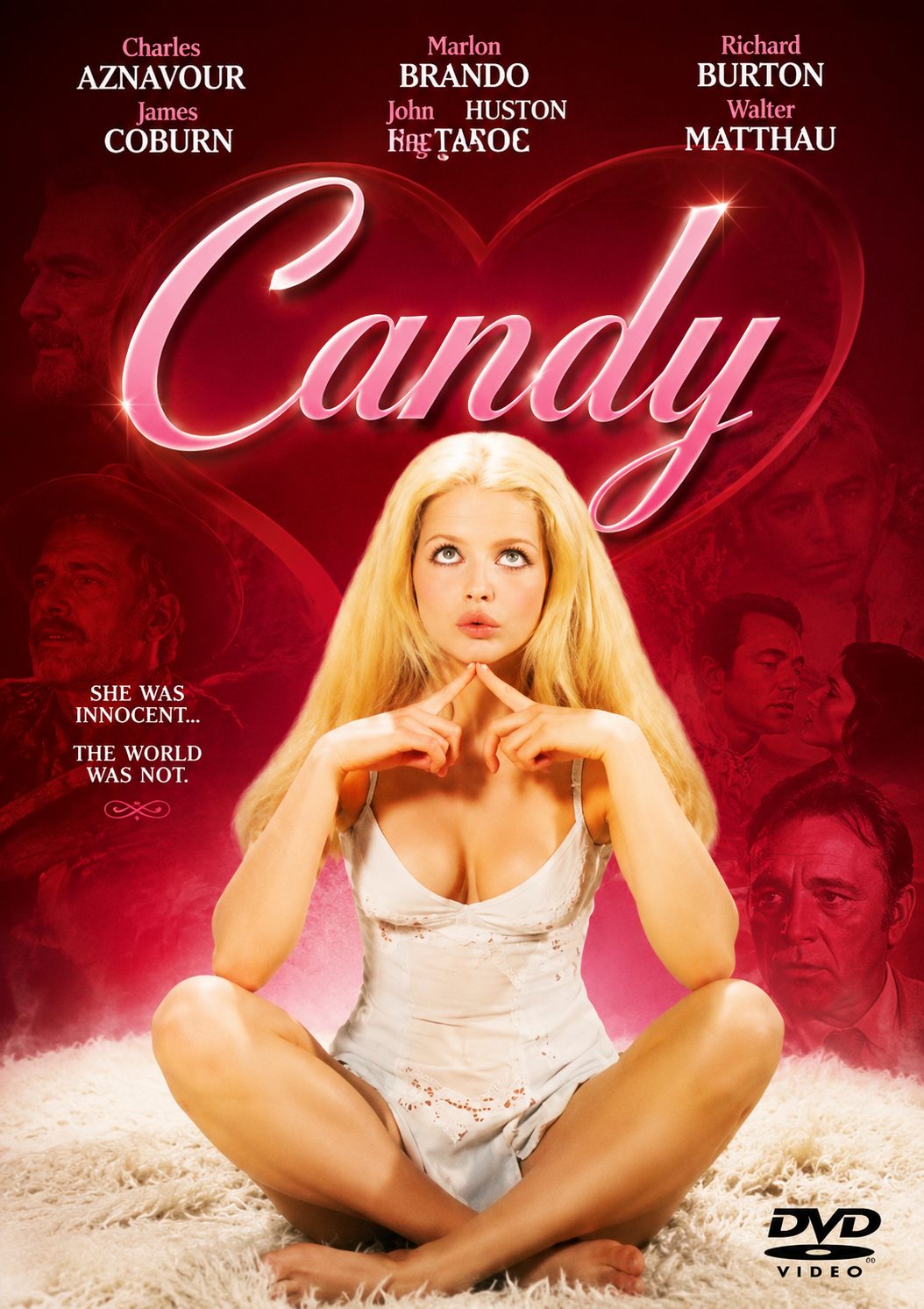 CANDY (1968) Marlon Brando, Richard Burton, James Coburn, and Ringo Starr - Public Domain DVD NO CASE