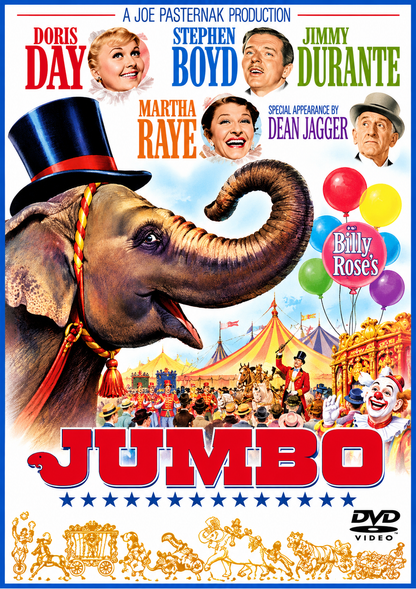 BILLY ROSES JUMBO (1962) Doris Day, Stephen Boyd, Jimmy Durante, Martha Raye and Dean Jagger - PUBLIC DOMAIN DVD ONLY NO CASE