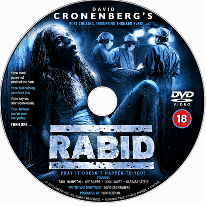 RABID(1977) Starring - Marilyn Chambers, Frank Moore, Joe Silver, Howard Ryshpan - DVD NO CASE