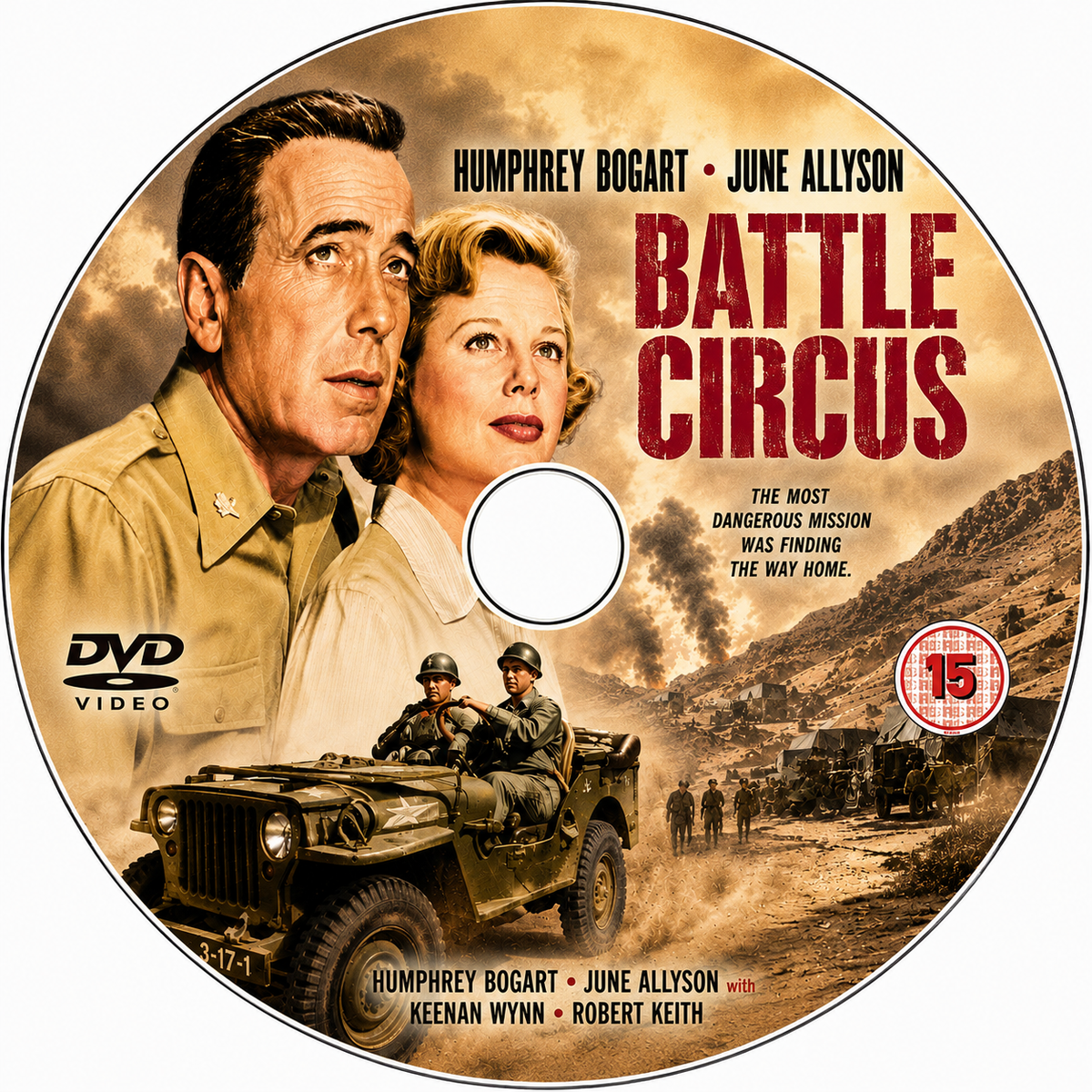 BATTLE CIRCUS (1942) Humphrey Bogart, June Allyson, Public Domain DVD NO CASE