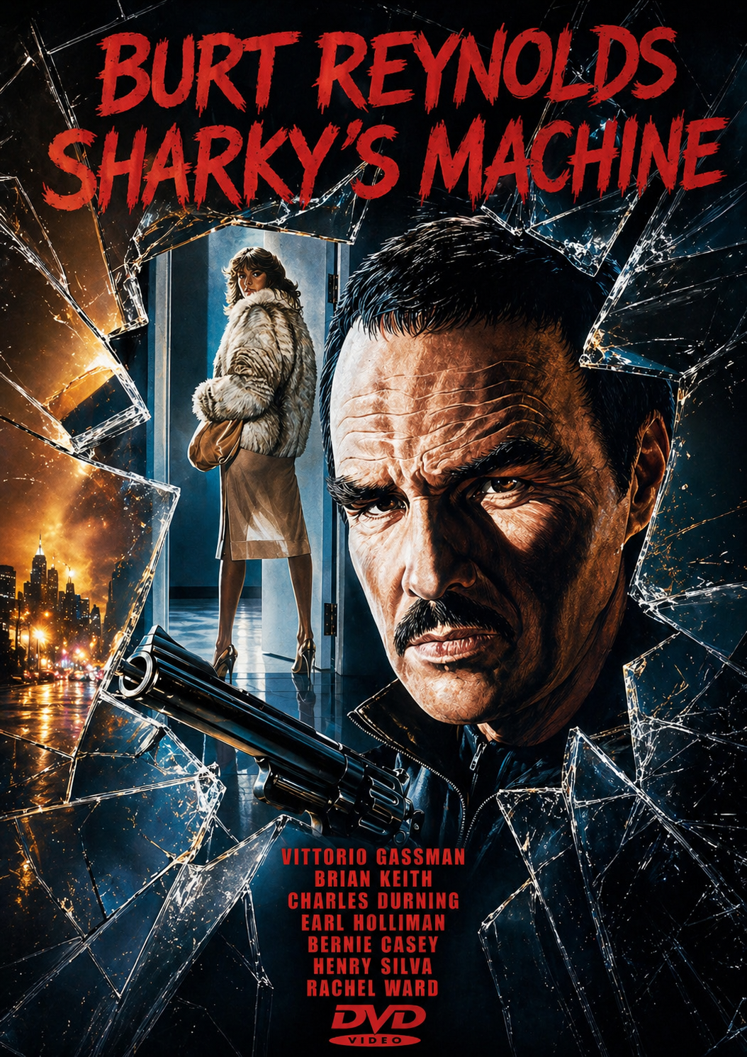 SHARKY'S MACHINE (1981) Burt Reynolds ,Vittorio Gassman ,Henry Silva ,Darryl Hickman ,Richard Libertini ,Rachel Ward - Public Domain Movie DVD NO CASE
