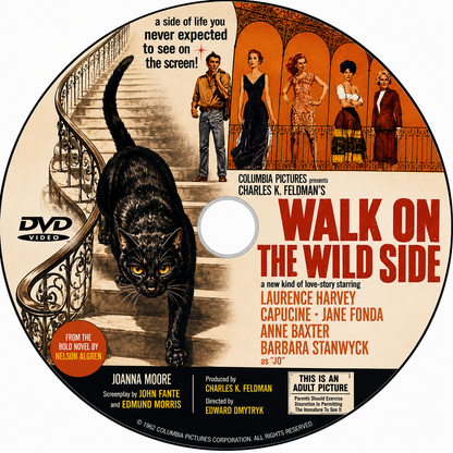 WALK ON THE WILD SIDE (1962)  Barbara Stanwyck - Public Domain Movie DVD NO CASE