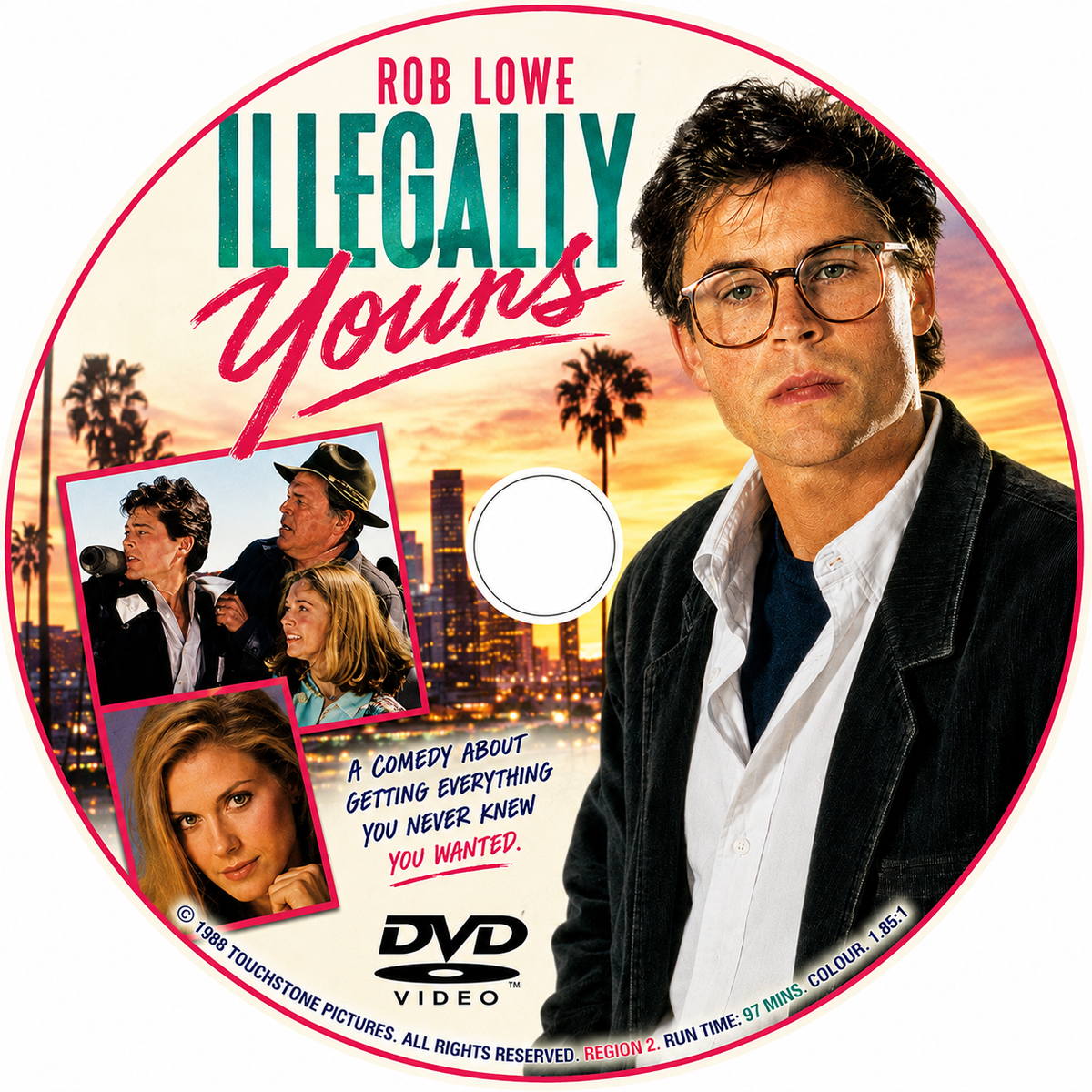 ILLEGALLY YOURS (1988) Rob Lowe - Public Domain DVD NO CASE