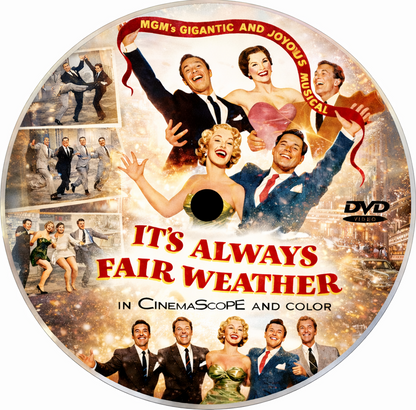 IT'S ALWAYS FAIRWEATHER (1955)  Gene Kelly,Dan Dailey, Cyd Charisse ,Dolores Gray, Michael Kidd - Public Domain Movie DVD NO CASE