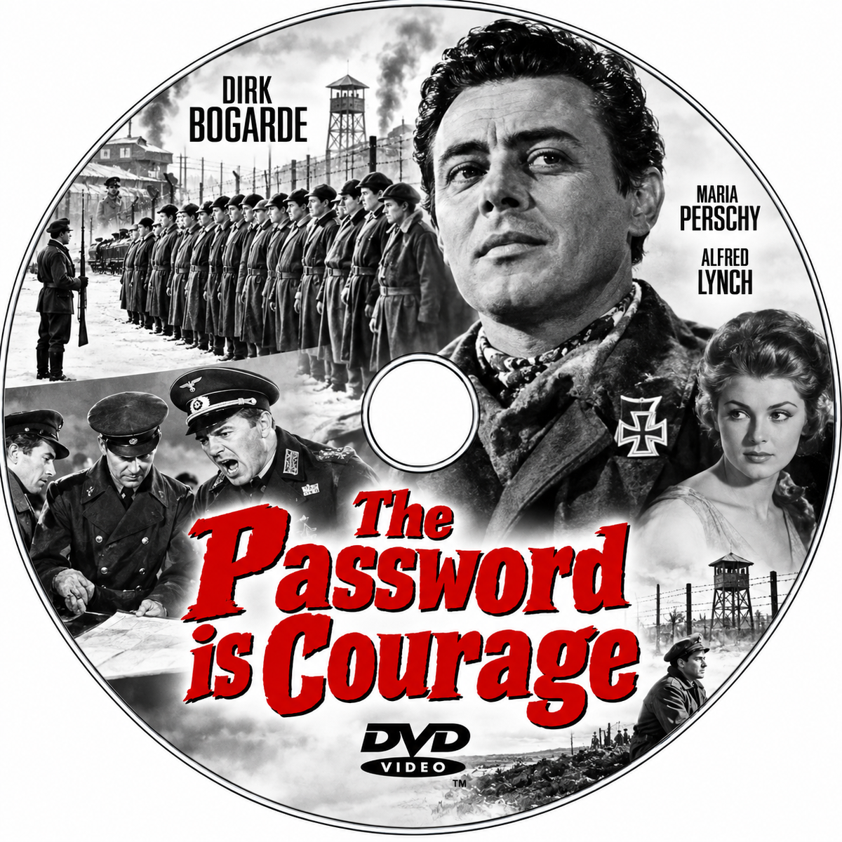 THE PASSWORD IS COURAGE (1962) Dirk Bogarde • Maria Perschy • Alfred Lynch - PUBLIC DOMAIN DVD ONLY NO CASE