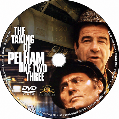 THE TAKING OF PELHAM ONE TWO THREE (1974) Walter Matthau, Robert Shaw, Martin Balsam, Héctor Elizondo - PUBLIC DOMAIN DVD ONLY NO CASE