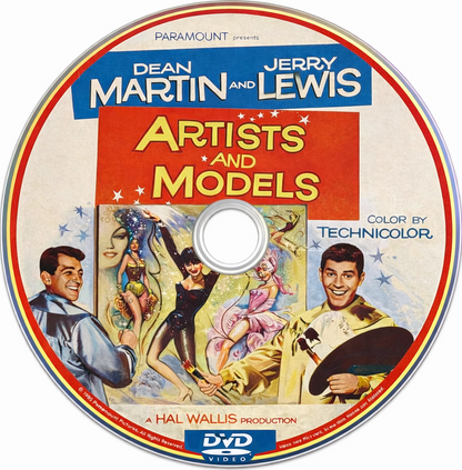 ARTISTS AND MODELS (1955) Dean Martin ,Jerry Lewis ,Shirley MacLaine ,Dorothy Malone ,Eddie Mayehoff ,Eva Gabor - DVD Public Domain DVD NO CASE