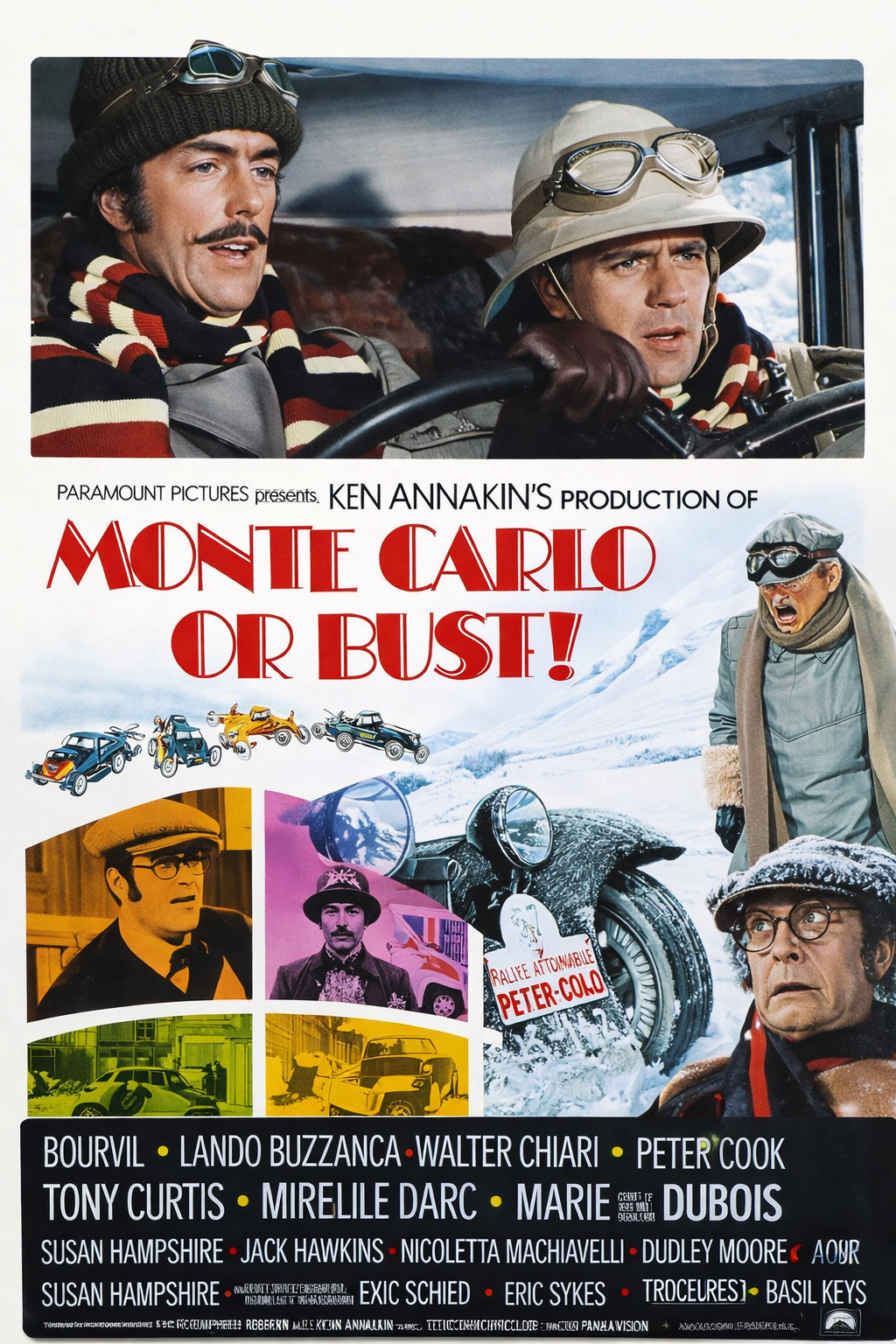 MONTE CARLO OR BUST (1969) Tony Curtis, Susan Hampshire - Public Domain DVD NO CASE !