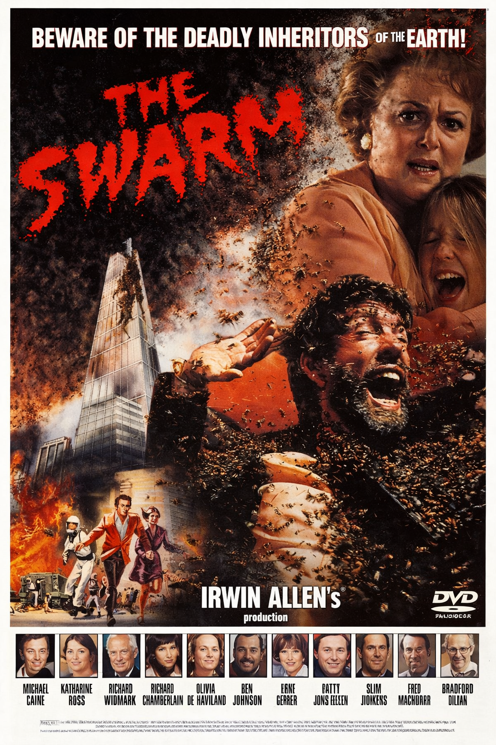 THE SWARM (1978) Michael Caine, Katharine Ross, Richard Widmark - DVD, Public Domain DVD NO CASE