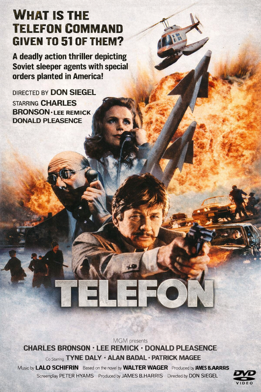 TELEFON (1977) Charles Bronson, Lee Remick, Tyne Daly, Alan Badel, Patrick Magee, Donald Pleasence - DVD, Public Domain DVD NO CASE