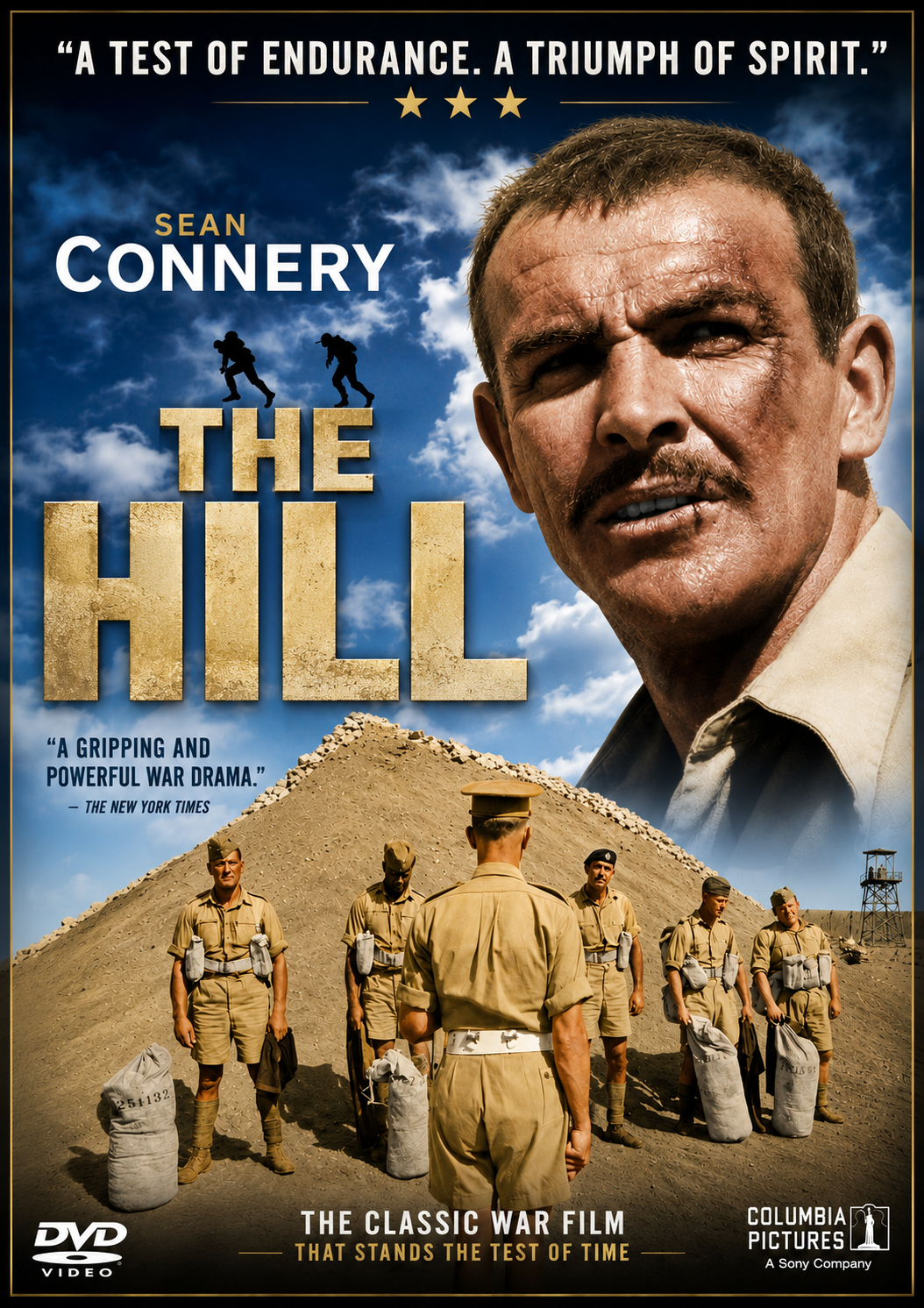THE HILL (1965) Sean Connery, Roy Kinnear - Public Domain DVD NO CASE