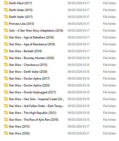 STAR WARS - ONE MASSIVE COLLECTION - COMICS-MAGAZINES-AUDIO BOOKS - ON USB