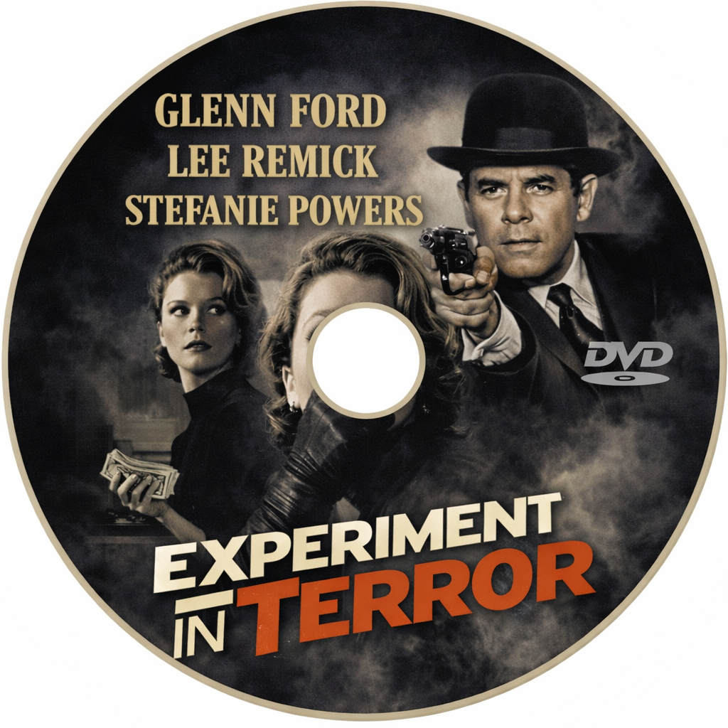 EXPERIMENT IN TERROR (1962)  Glenn Ford, Lee Remick, Stephanie Powers - Public Domain DVD NO CASE