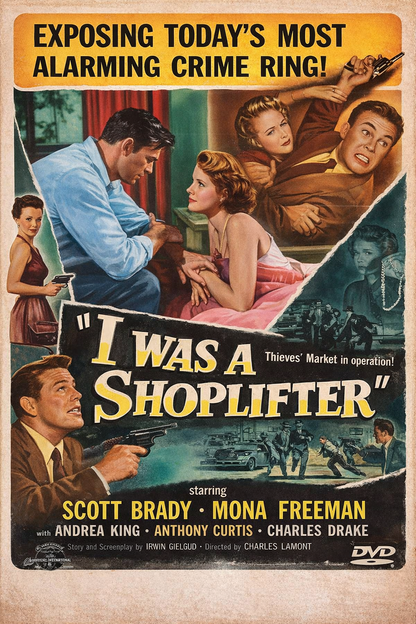 ''I WAS A SHOPLIFTER'' (1950) Scott Brady, Mona Freeman - Public Domain Movie DVD NO CASE