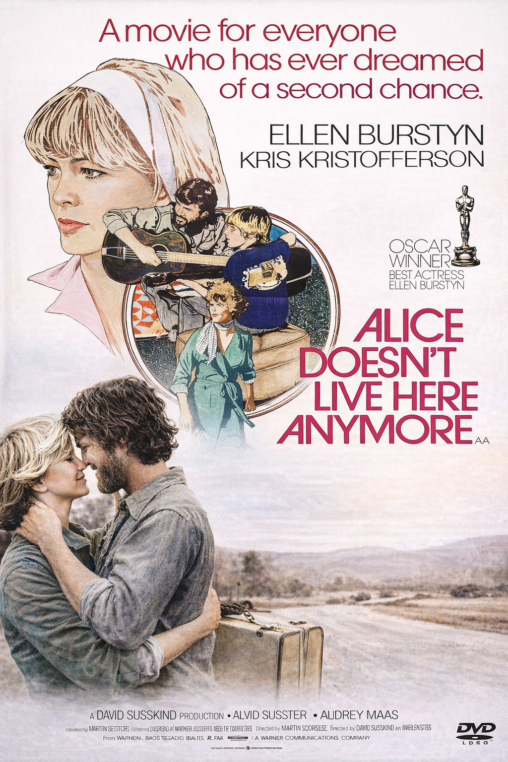 ALICE DOESN'T LIVE HERE ANYMORE (1974) Ellen Burstyn, Diane Ladd, Kris Kristofferson - DVD ONLY NO CASE