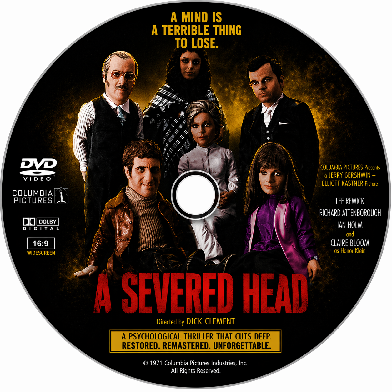 A SEVERED HEAD (1971) Lee Remick, Jennie Linden - Public Domain DVD NO CASE