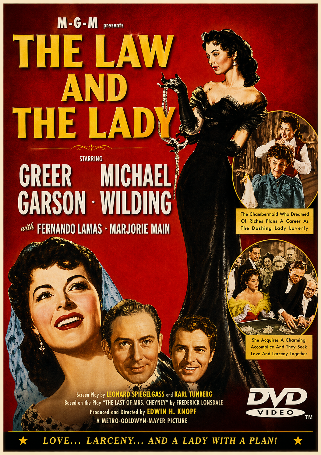 THE LAW AND THE LADY (1951) Greer Garson - Public Domain Movie DVD NO CASE