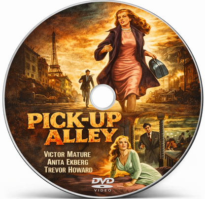 PICK UP ALLEY (1957) Andre Morell Anita Ekberg - DVD-Public Domain DVD NO CASE