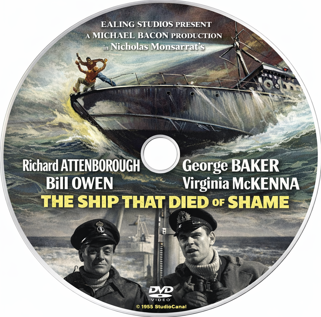 THE SHIP THAT DIED OF SHAME (1955) - Richard Attenborough - Public Domain DVD NO CASE