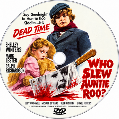 WHO SLEW AUNTIE ROO ? (1971) Starring - Shelley Winters, Mark Lester, Ralph Richardson, Chloe Franks, Judy Cornwell, Lionel Jeffries• DVD NO CASE