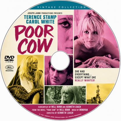 POOR COW (1967) Terence Stamp,Carol White - PUBLIC DOMAIN DVD ONLY NO CASE