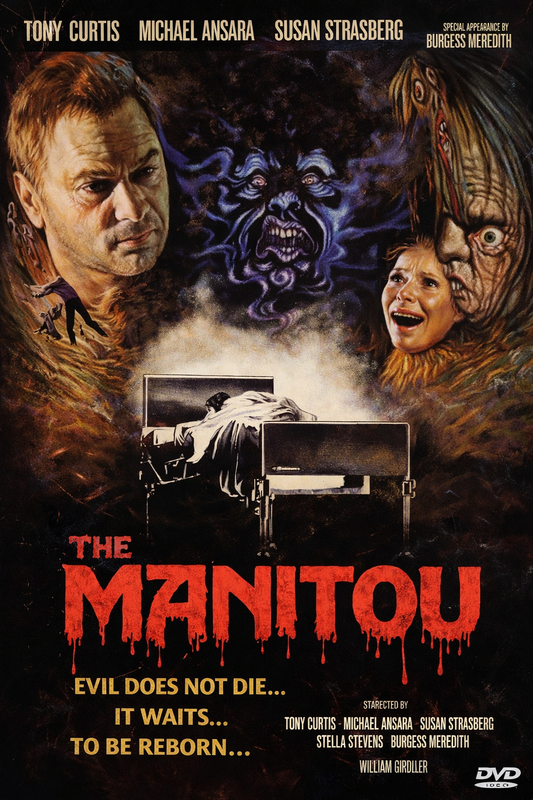 THE MANITOU (1978) Tony Curtis,Michael Ansara,Susan Strasberg,Stella Stevens,Jon Cedar,Ann Sothern,Burgess Meredith - Public Domain DVD NO CASE RARE !
