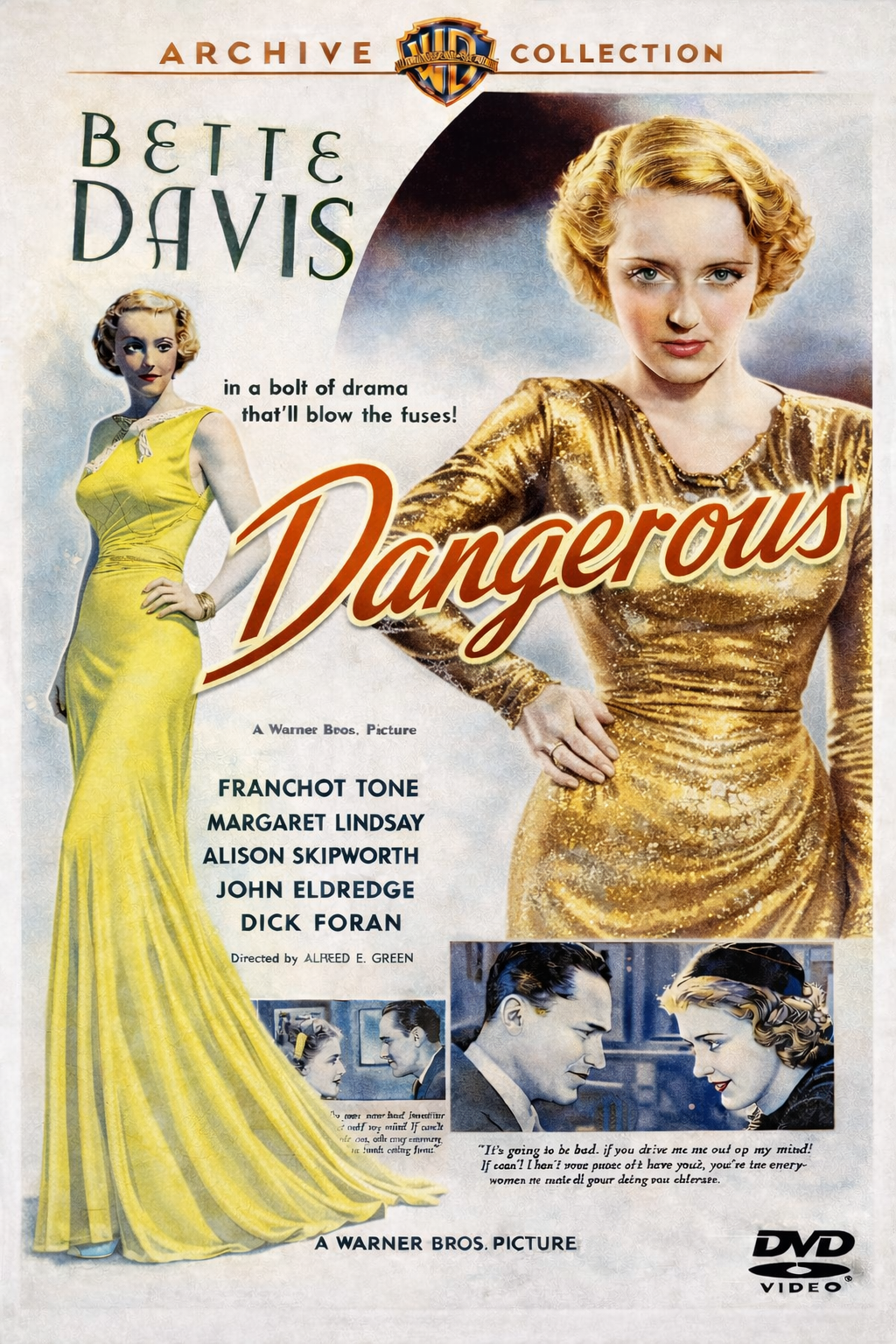 Dangerous (1935) Bette Davis - Franchot Tone - Public Domain DVD NO CASE