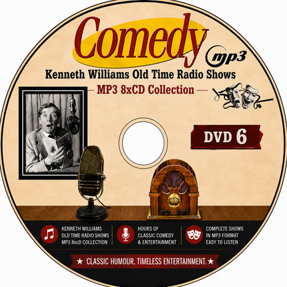 Kenneth Williams  Old Time Radio Shows MP3 X8 CD Collection