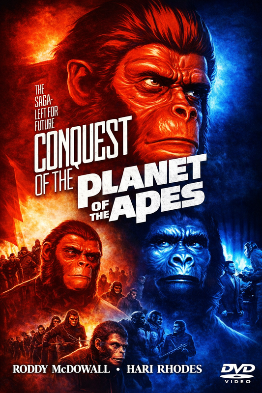 CONQUEST OF THE PLANET OF THE APES (1972) Roddy McDowall, Don Murray, Ricardo Montalbán, Natalie Trundy, Hari Rhodes - Public Domain DVD NO CASE