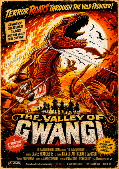 THE VALLEY OF THE GWANGI (1969) James Franciscus,,Gila Golan,Richard Carlson - DVD - Public Domain DVD NO CASE