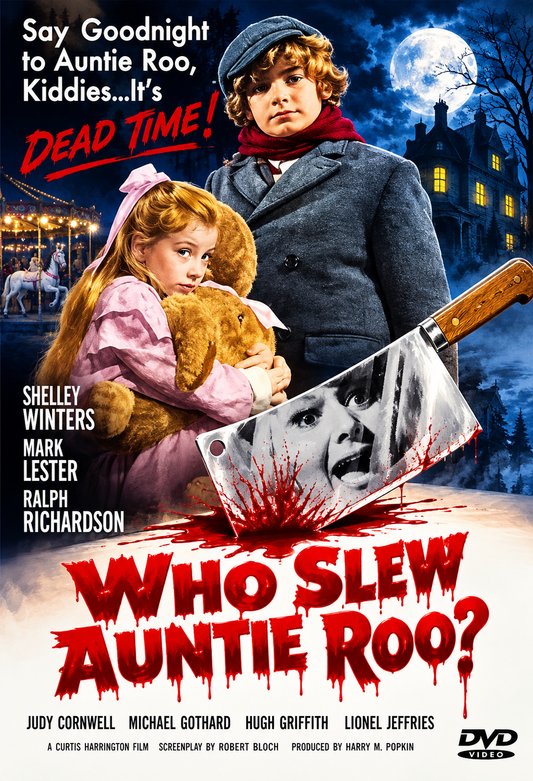 WHO SLEW AUNTIE ROO ? (1971) Starring - Shelley Winters, Mark Lester, Ralph Richardson, Chloe Franks, Judy Cornwell, Lionel Jeffries• DVD NO CASE