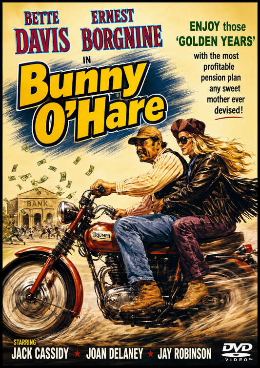 BUNNY O'HARE (1971) Starring - Bette Davis, Ernest Borgnine, Jack Cassidy, Joan Delaney, John Astin, Jay Robinson - Public Domain Movie DVD NO CASE