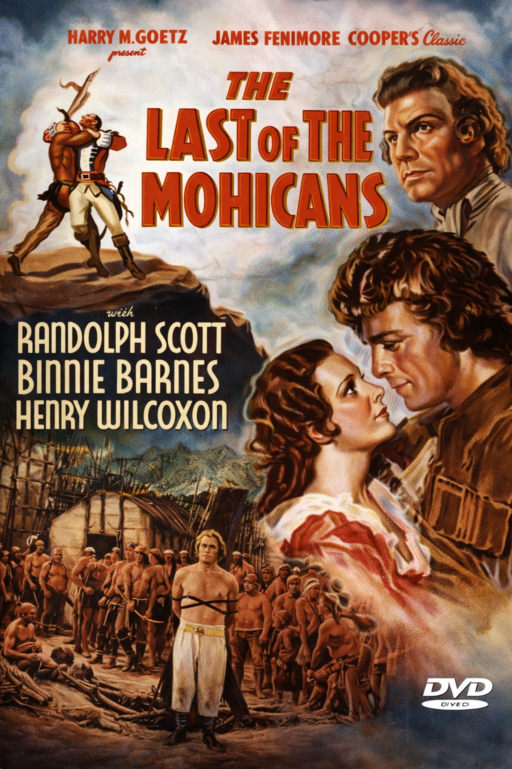 THE LAST OF THE MOHICANS (1936) Randolph Scott, Binnie Barnes  - Public Domain DVD NO CASE