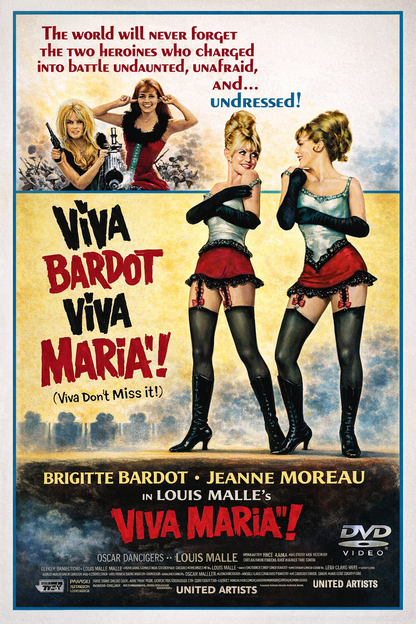 VIVA MARIA! (1965) FRENCH LANGUAGE - ENGLISH SUBTITLES - Brigitte Bardot ,Jeanne Moreau ,Paulette Dubost ,Gregor von Rezzori ,Poldo Bendandi - Public Domain Movie DVD NO CASE