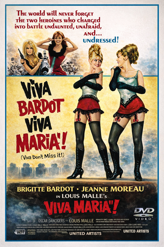VIVA MARIA! (1965) FRENCH LANGUAGE - ENGLISH SUBTITLES - Brigitte Bardot ,Jeanne Moreau ,Paulette Dubost ,Gregor von Rezzori ,Poldo Bendandi - Public Domain Movie DVD NO CASE