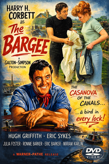 THE BARGEE (1964) Harry H. Corbett,Eric Sykes,Julia Foster,Ronnie Barker,Eric Barker,Miriam Karlin - VERY RARE DELETED TITLE ! - Public Domain DVD NO CASE
